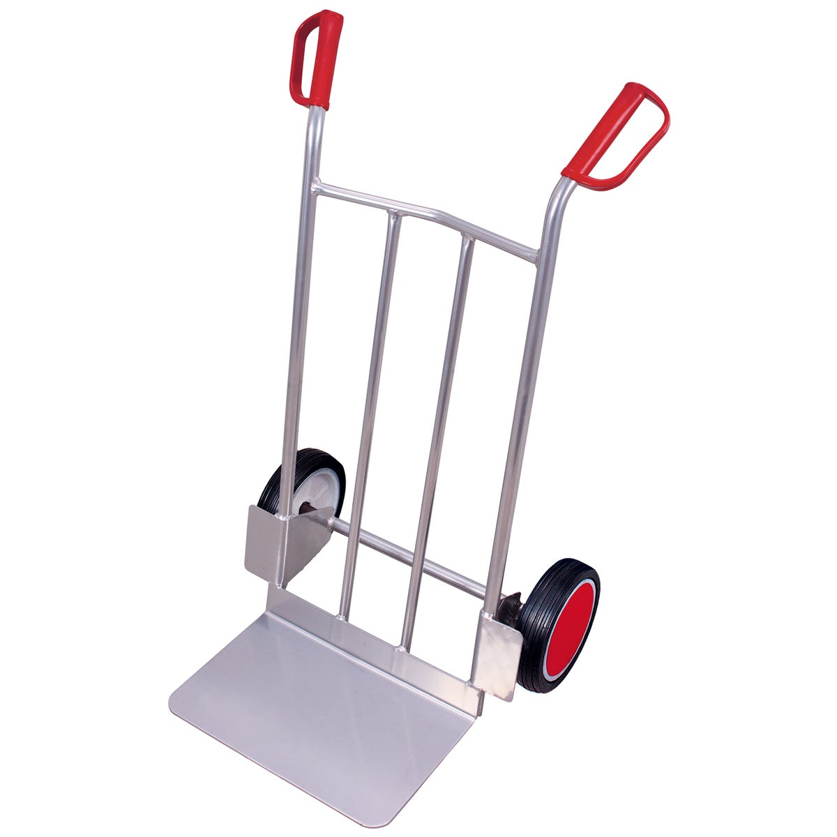 VARIOfit aluminium steekwagen, 200 kg laadvermogen, met grote schep en massief rubberen banden