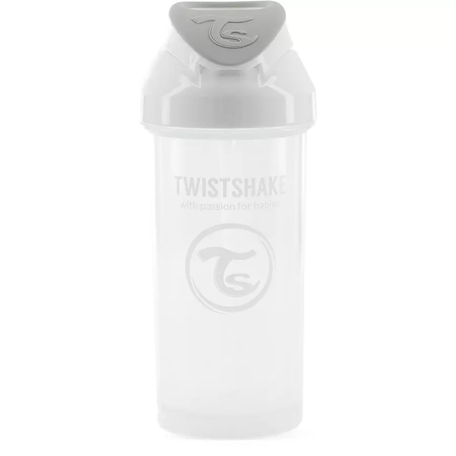 TWISTSHAKE Strohhalmflasche Straw Cup 360 ml 6+ Monate pastel weiß