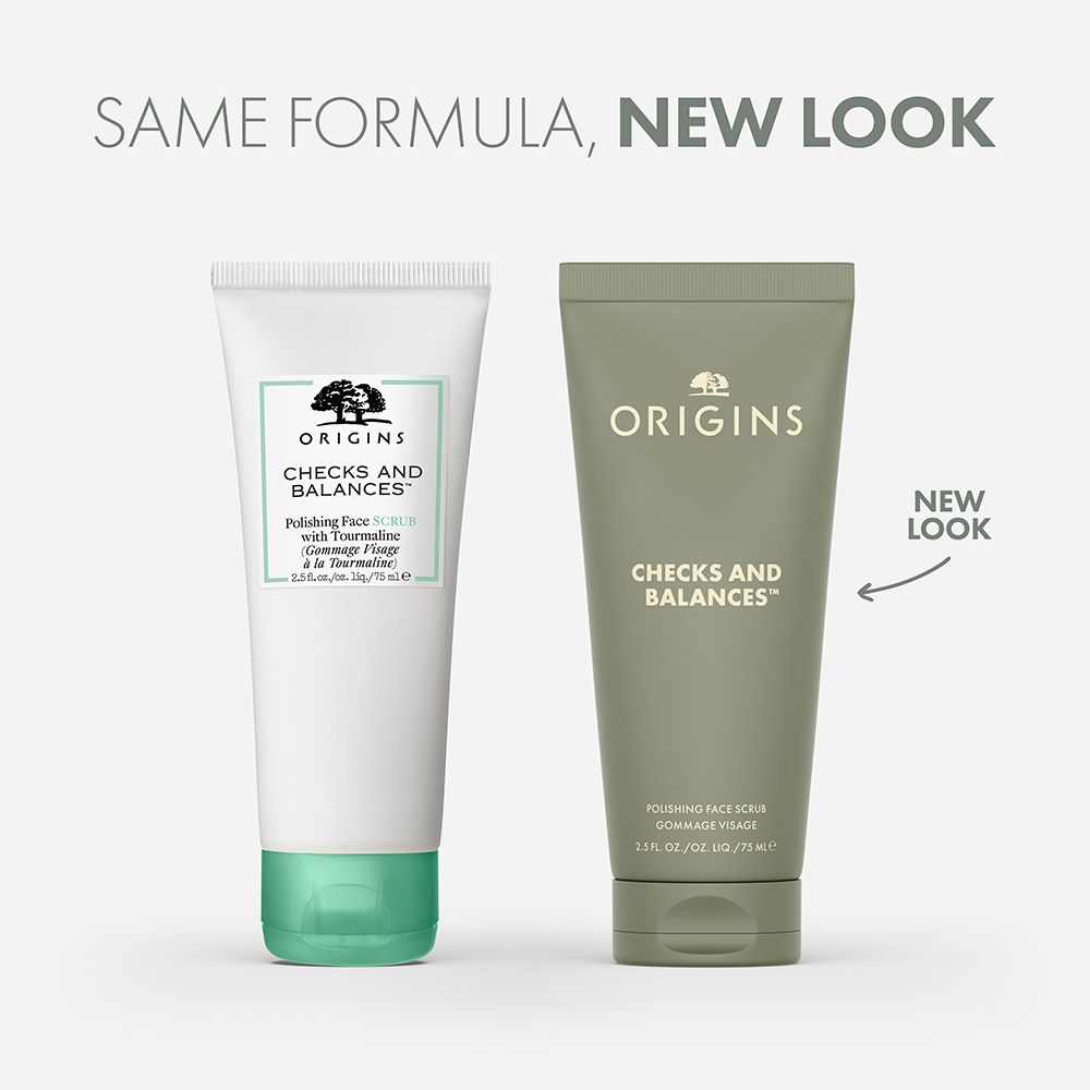 ORIGINS Checks and Balances™ Polishing Face Scrub with Tourmaline + GinZing™ SPF40 Energy-Boosting Tinted Moisturizer 15ml GRATIS