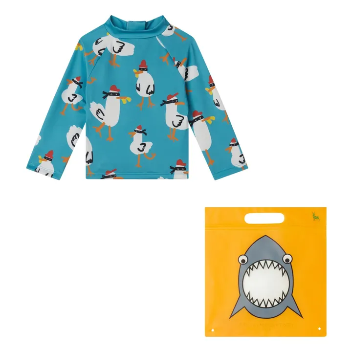 Stella McCartney Kids T-Shirt Anti-UV Gangster | Bleu turquoise