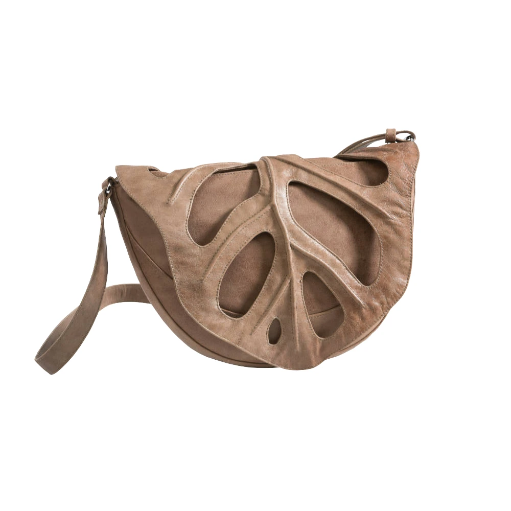 Jungle Leaf Taupe Vintage Leather