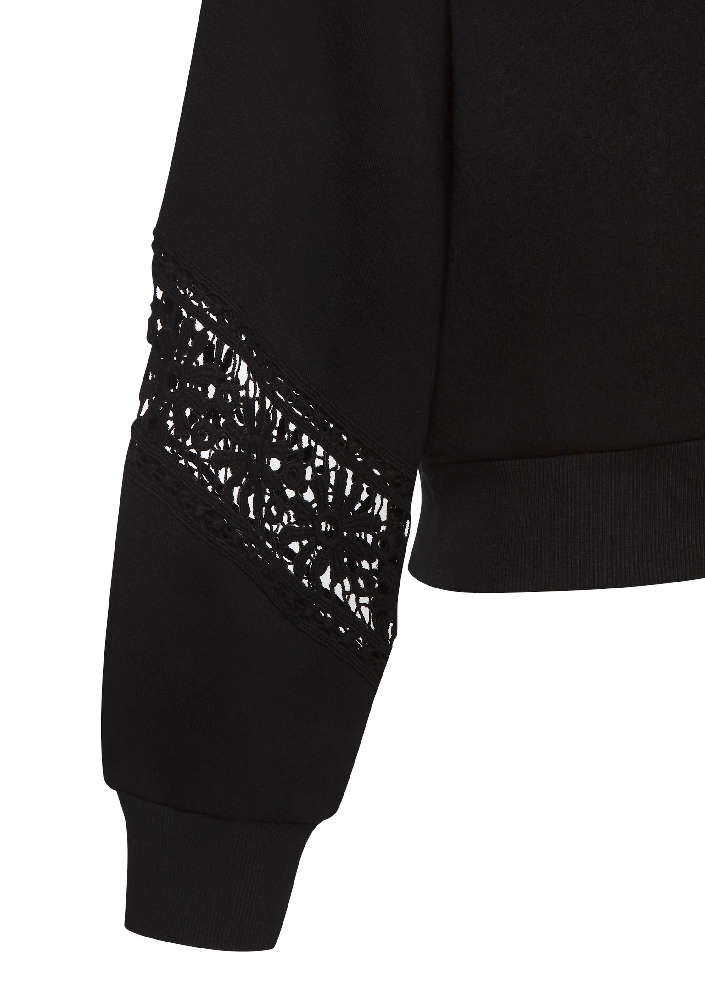 Vivance Sweatshirt , mit Spitzeneinsätzen an Schulter und Ärmel