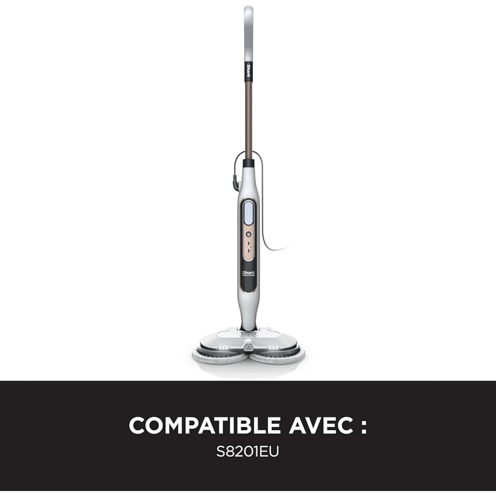 Shark Steam Mop, balai automatique à vapeur et à récurer, 2 tampons rotatifs, 3 réglages vapeur, assainit, élimine taches et saleté, utilisation sur tous les sols durs scellés, blanc et gris S8201EU : Cuisine et Maison