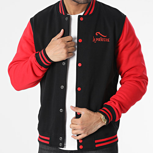 Veste Teddy LPNJF Noir Rouge