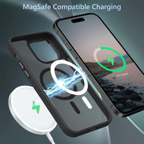 iPhone 14 Pro matt svart Magsafe-deksel
