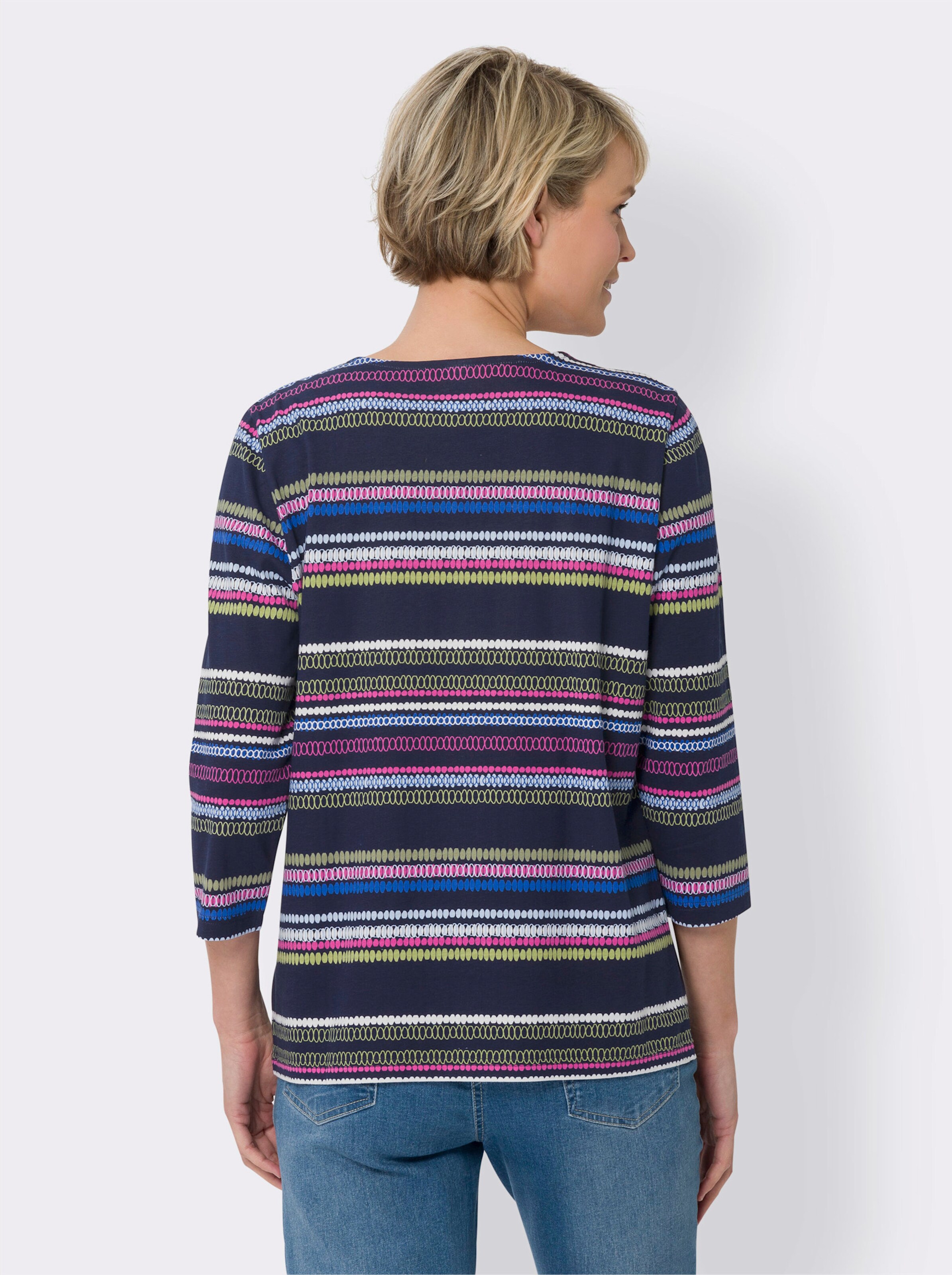 34-Arm-Shirt aus reiner Baumwolle