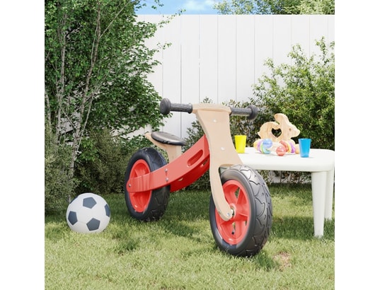 VIDAXL - Draisienne Vélo d'équilibre pour enfants avec pneus pneumatiques rouge
