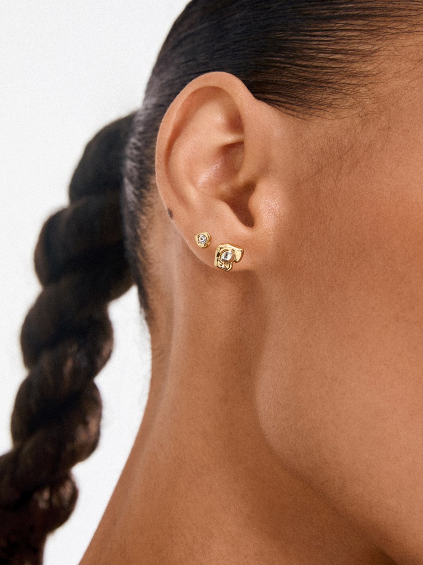 Nova Earrings 2-In-1 Set Old Gold