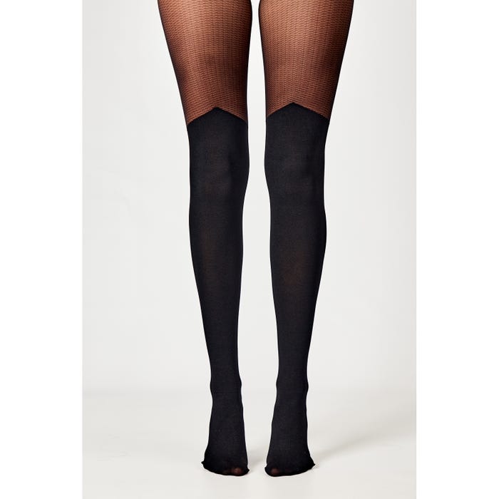 inSua-Panty klassiek chic fake overknee Corvi - InSua