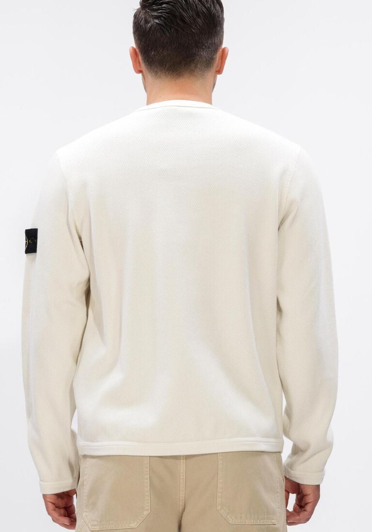 ecru stone island sweater sweatshirt s0297