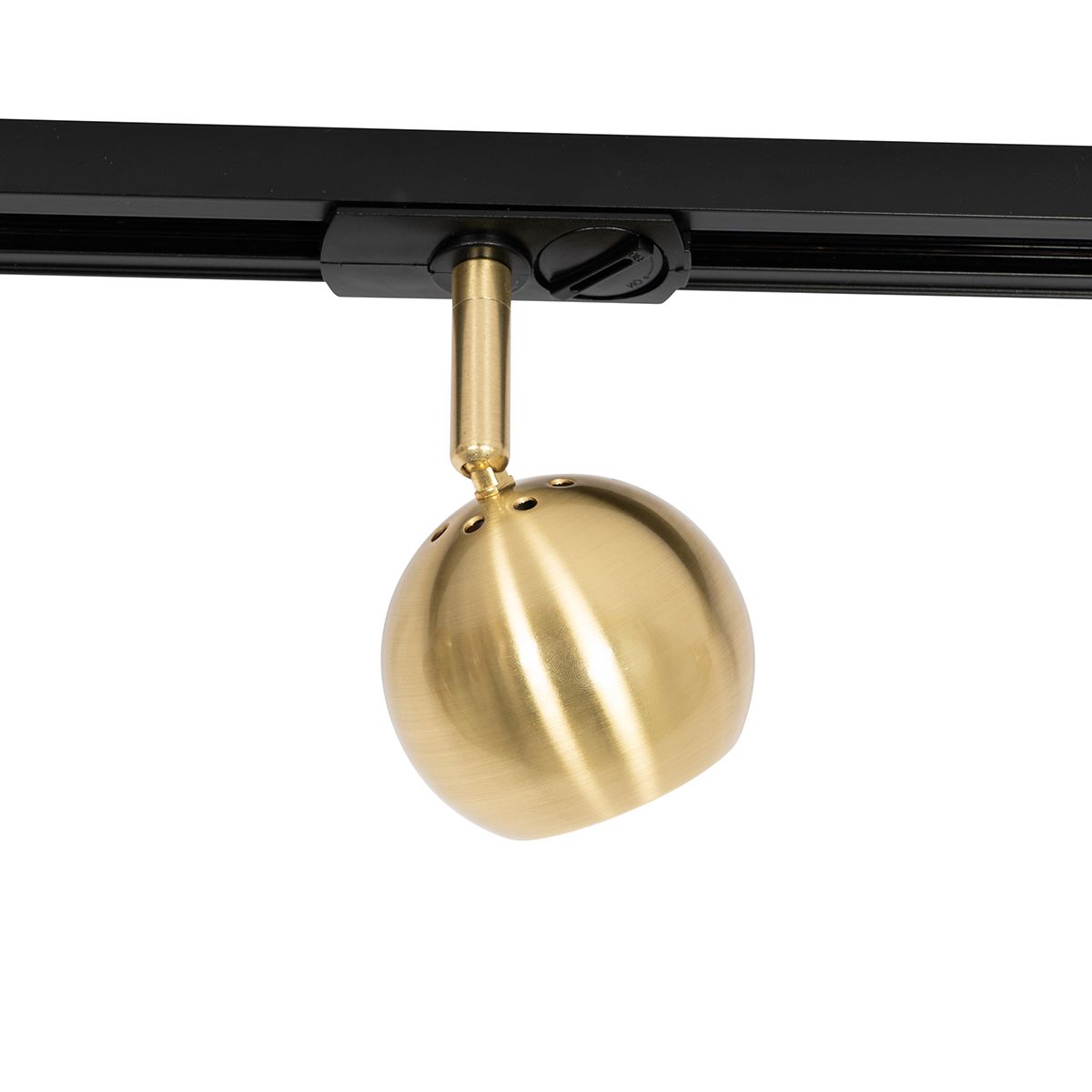 Modern railsysteem met 3 spots goud 1-fase - Iconic Gissi
