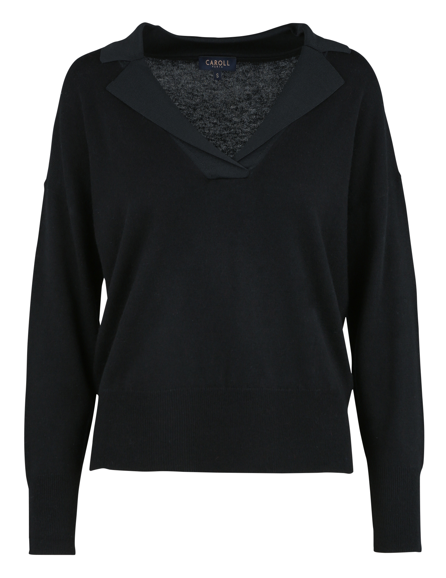 MARCELIN - Pull col tailleur| Noir