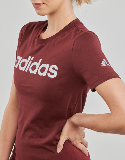 Adidas Sportswear - LIN T - Marron / Blanc