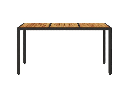 VIDAXL - Table de jardin et dessus en bois d'acacia noir résine tress...