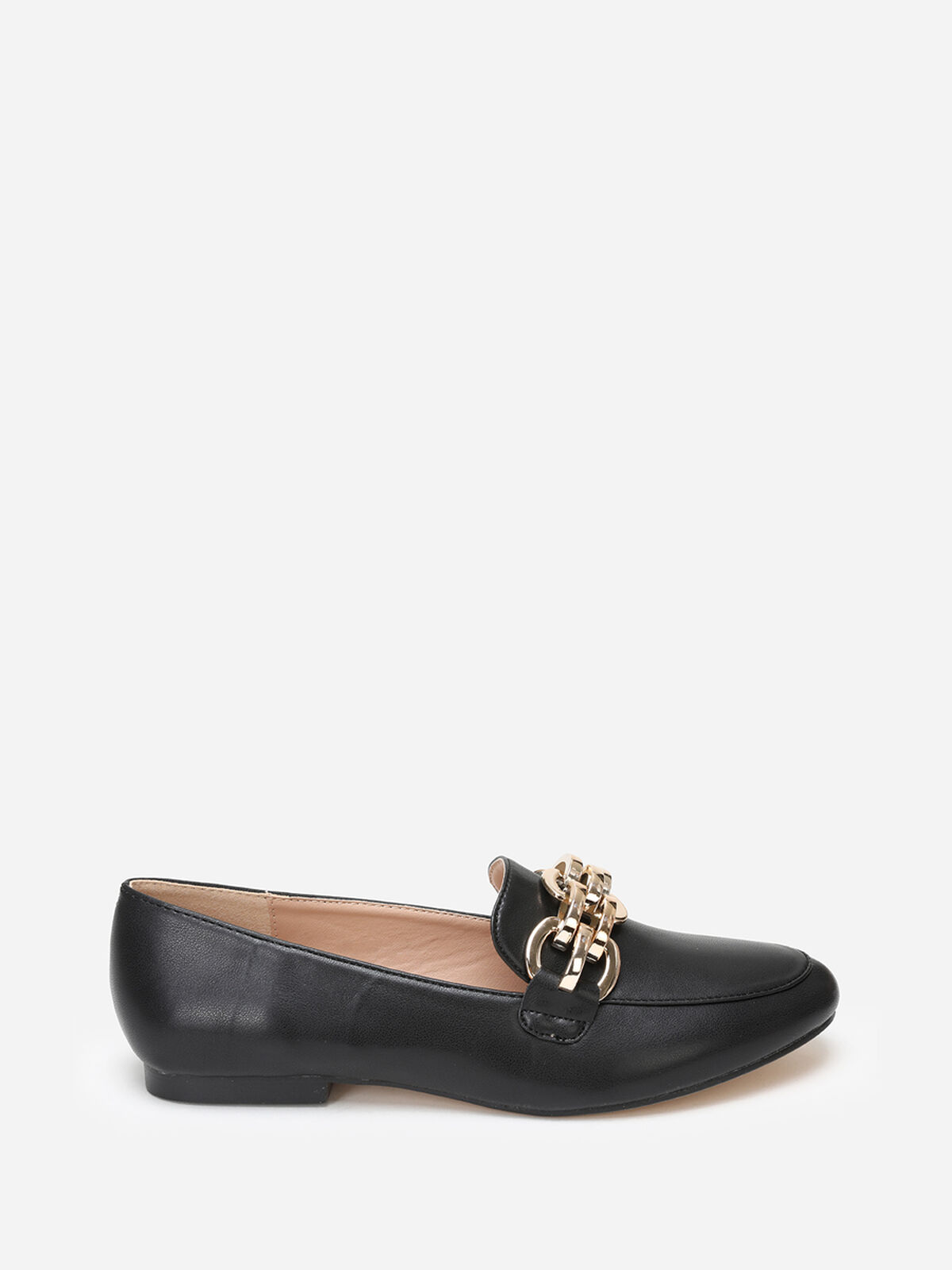 Mocassins à bride chaîne- Noir