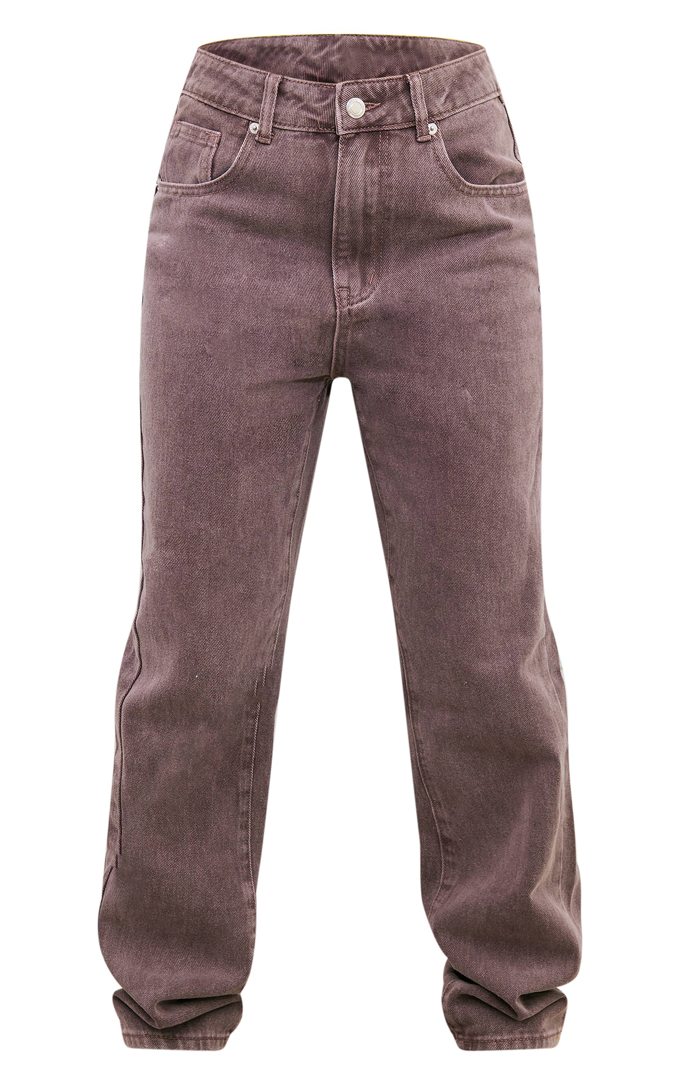 Jean Droit Taille Haute Délavé