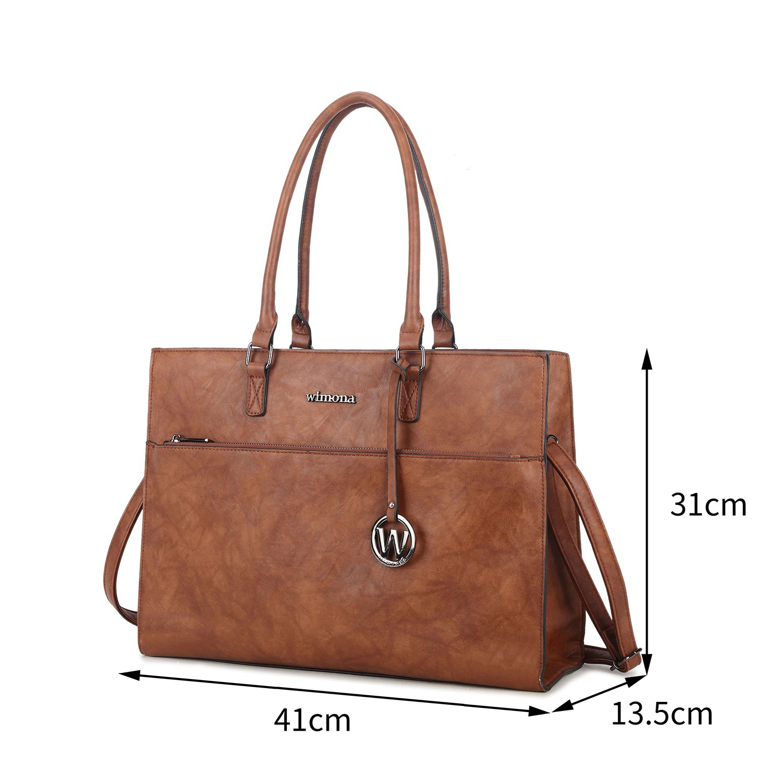 Wimona Franca 14'' Laptoptas cognac/bruin