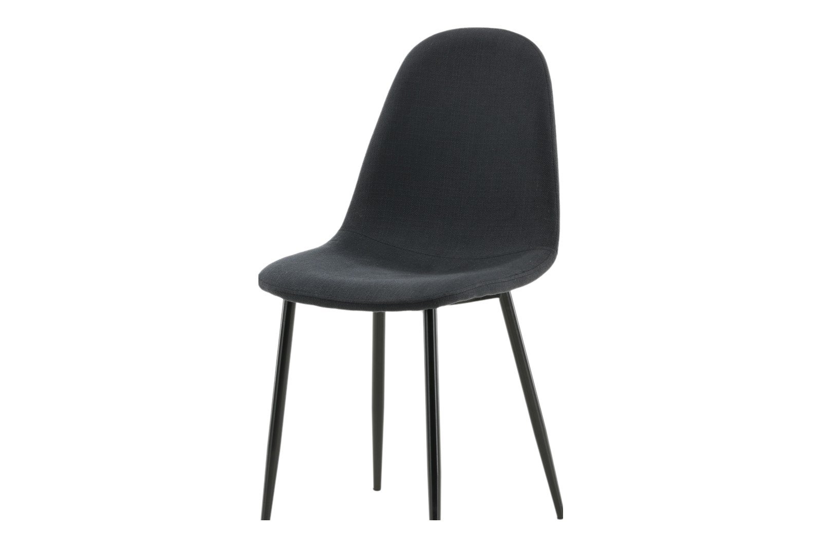 Polar Spisestol. Sett av 2 Sett av 2. Sort tekstil med sortlakkerte ben.