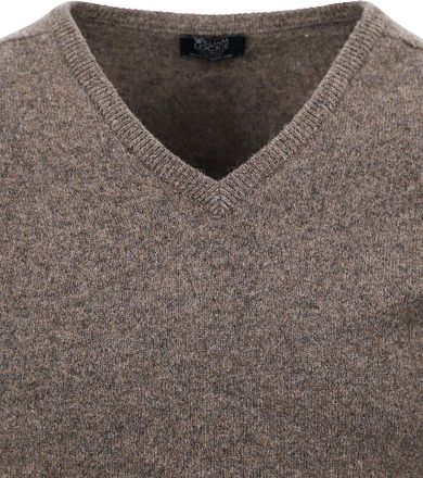 William Lockie Pullover Lamswol Vole Bruin Grijs 7092DF-209 Vole kopen