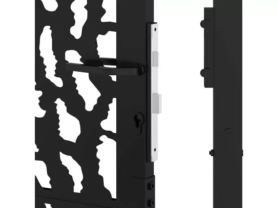 Portail de jardin noir 105x180 cm acier conception de tracés