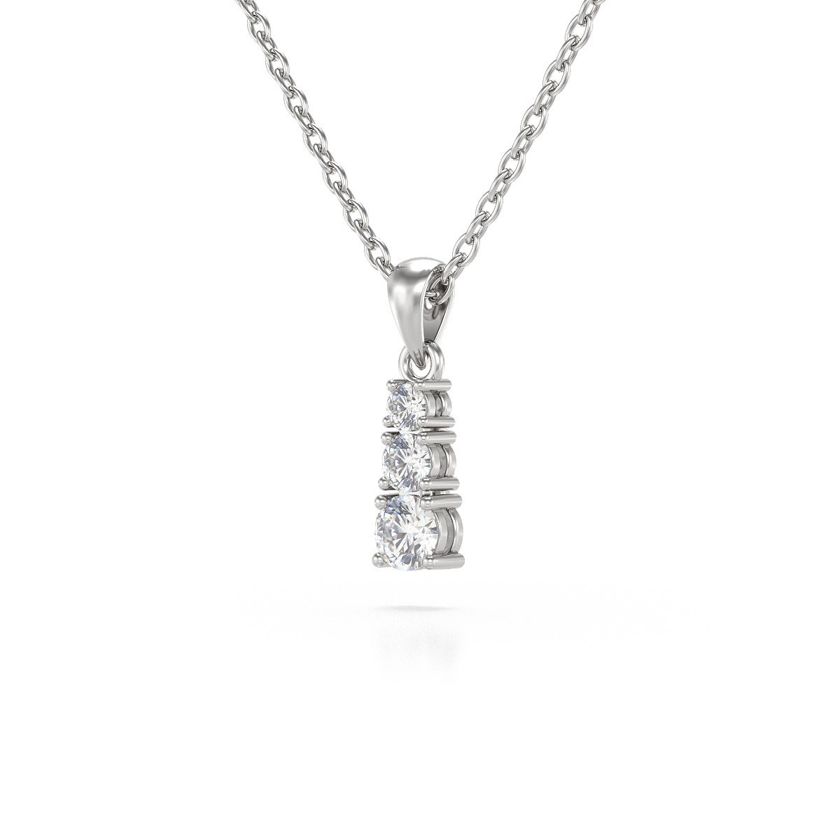 Collier Pendentif ADEN Diamant Chaine Argent 925 incluse 0.45grs