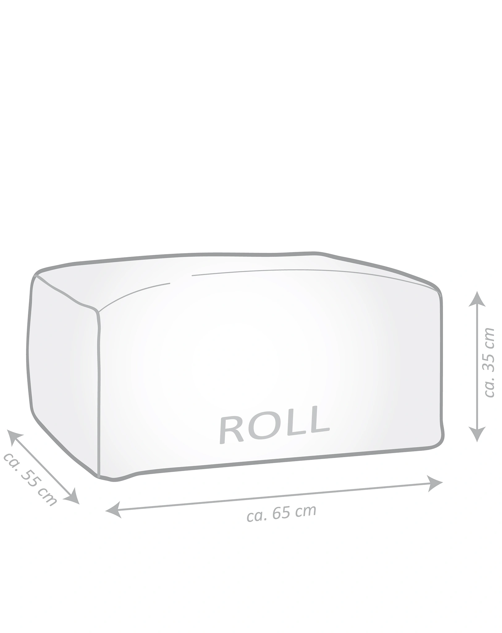 Sitzsack Roll KORFU (Farbe: taupe)