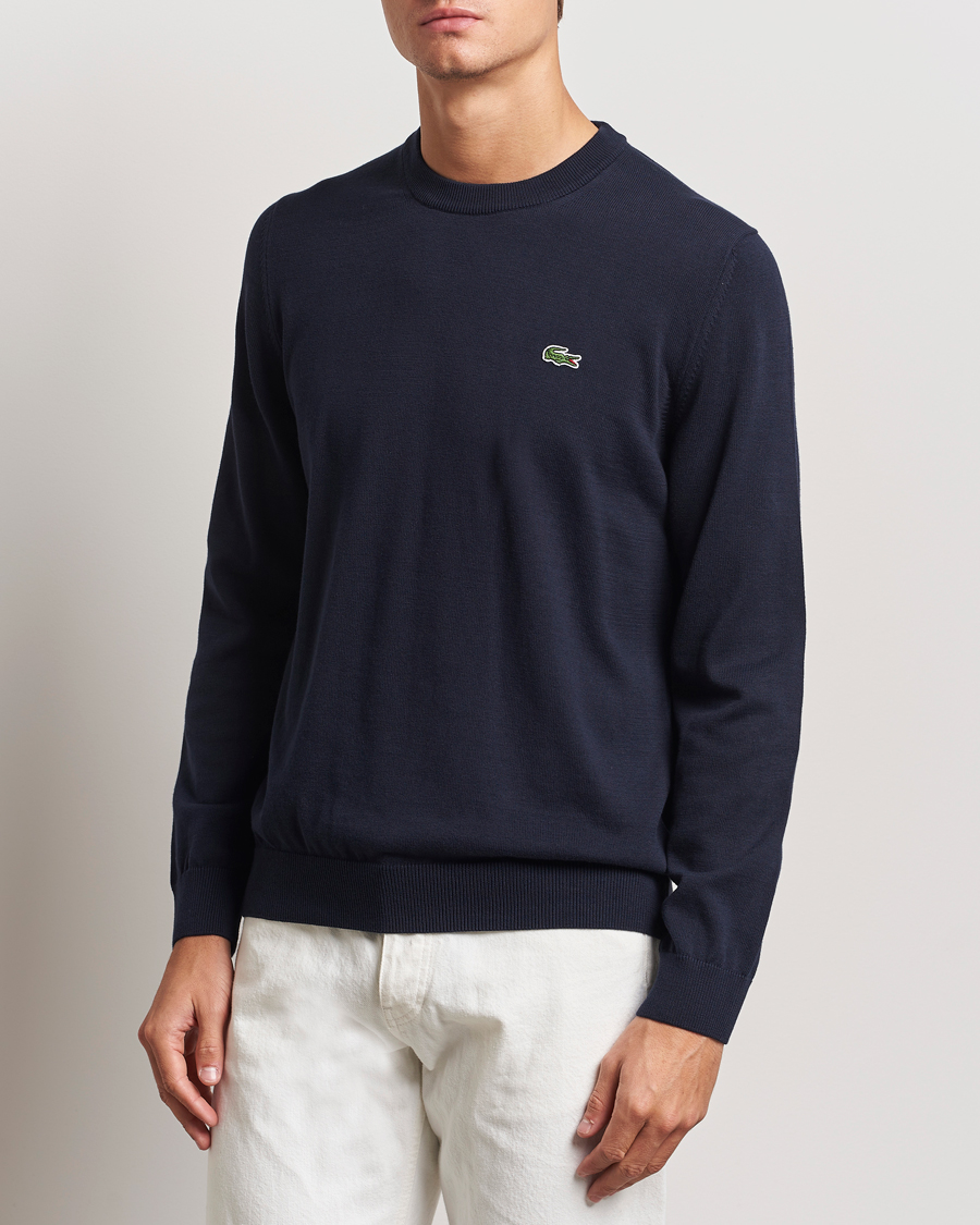Lacoste Cotton Knitted Sweater Navy