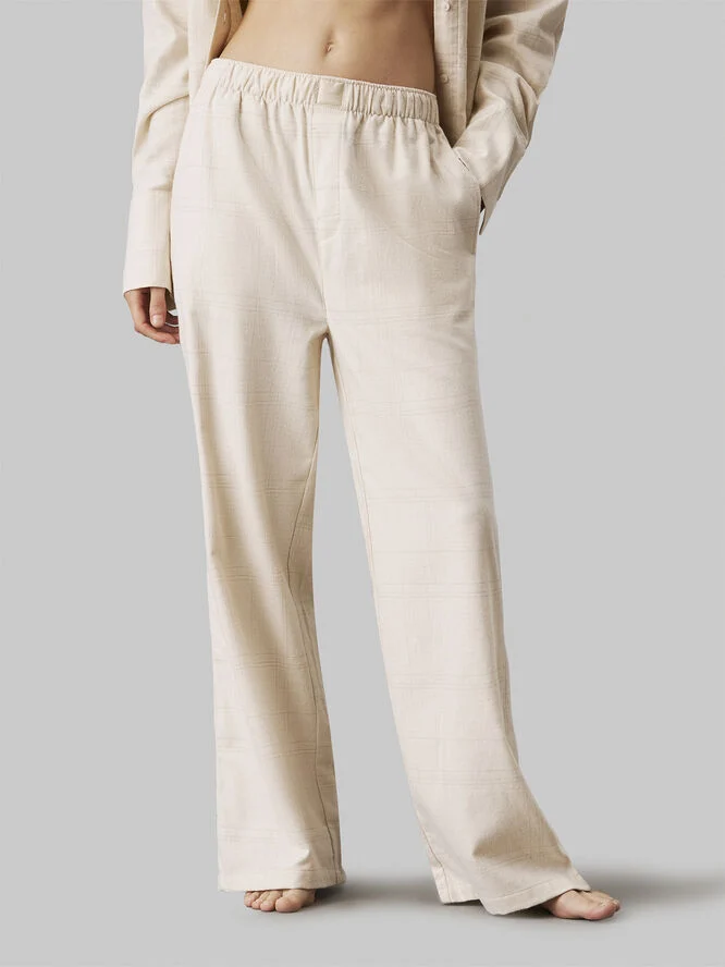 Calvin Klein PANT Oatmeal heather plaid