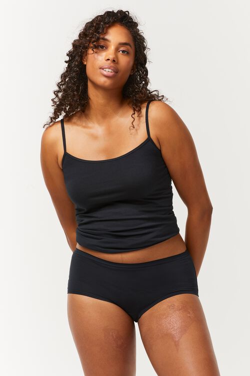 boxer femme doux coton noir