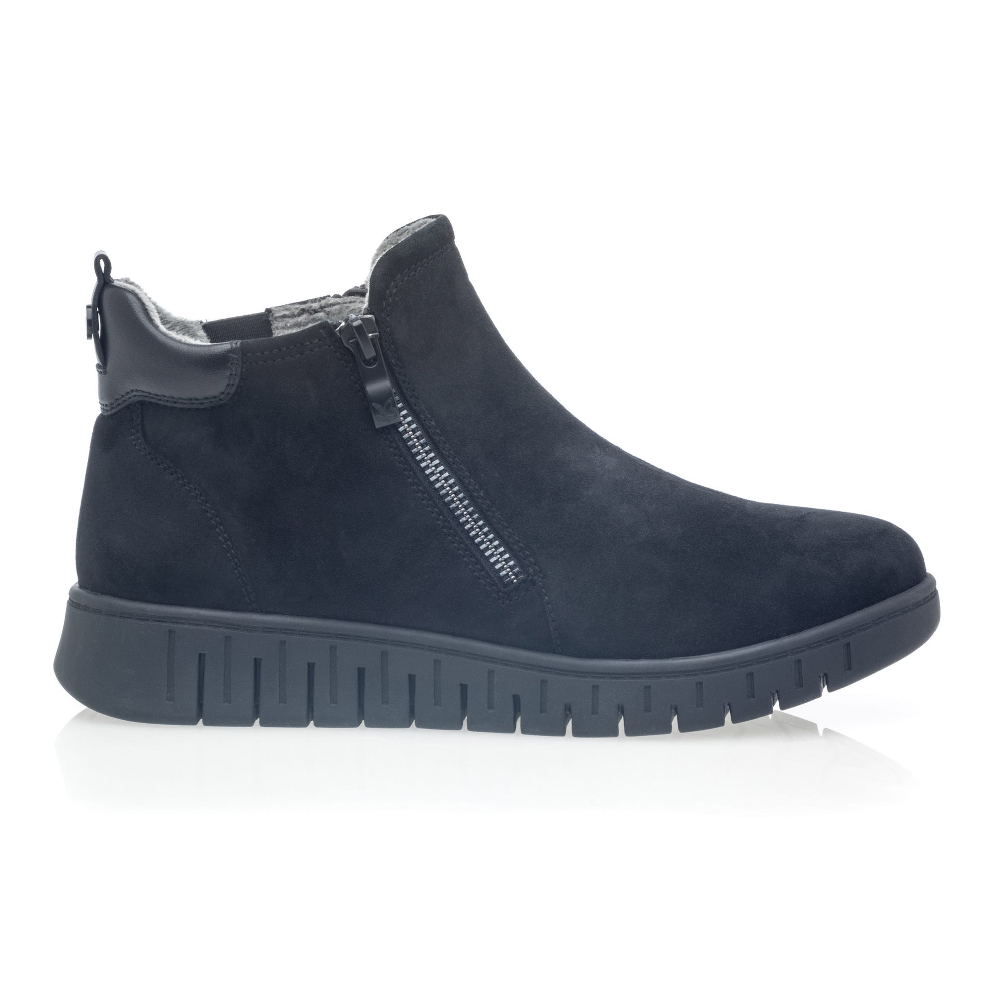 Baskets hautes Femme en cuir noir