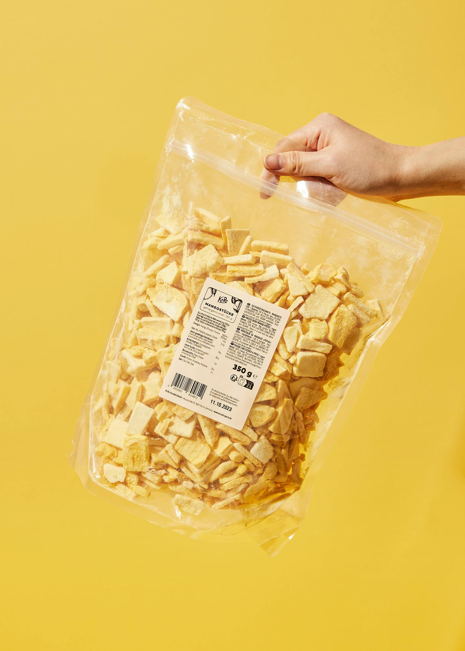 Gefriergetrocknete Mangostücke 350 g