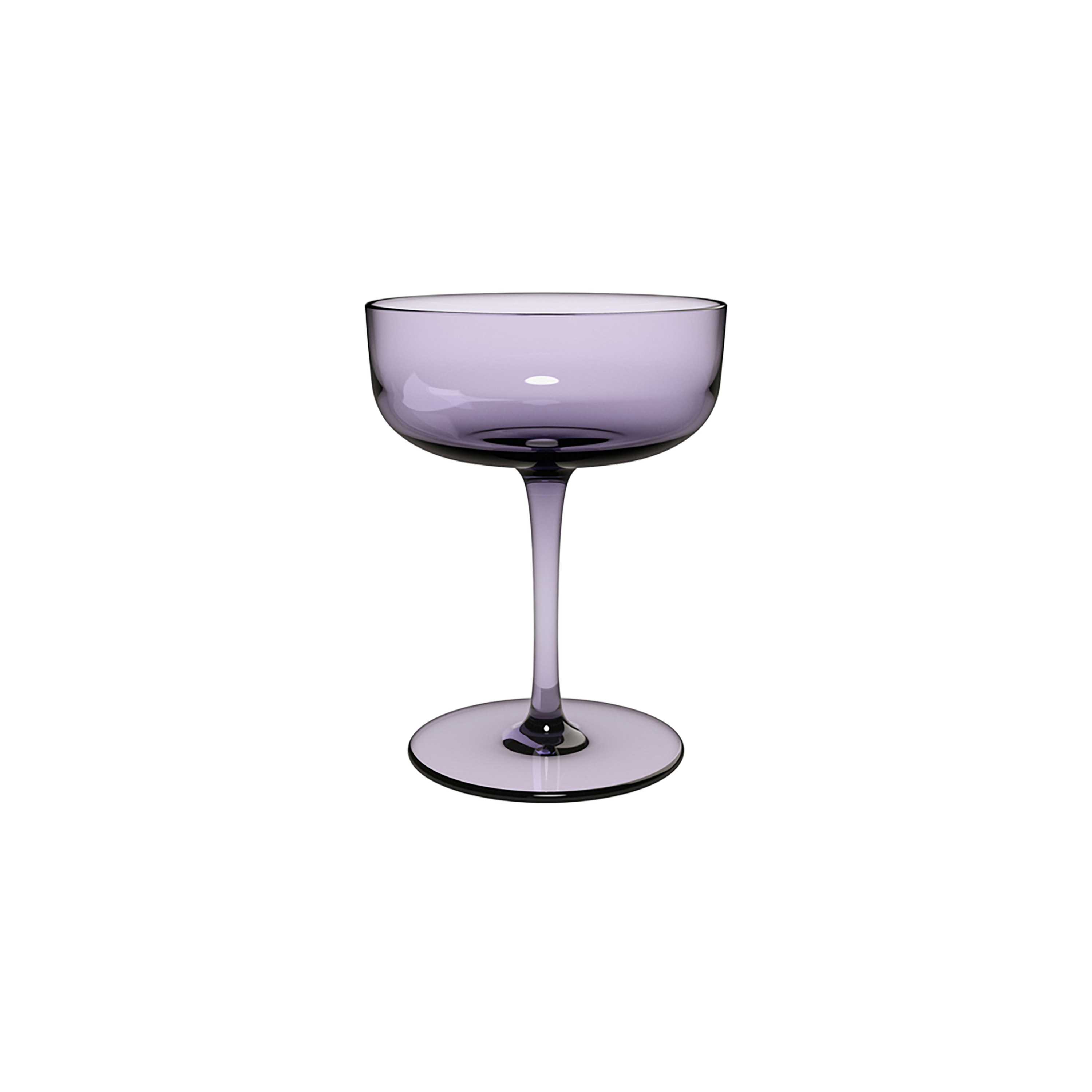 Like Glass Champagne coupe glass Purple, 4.1 oz, crystal glass