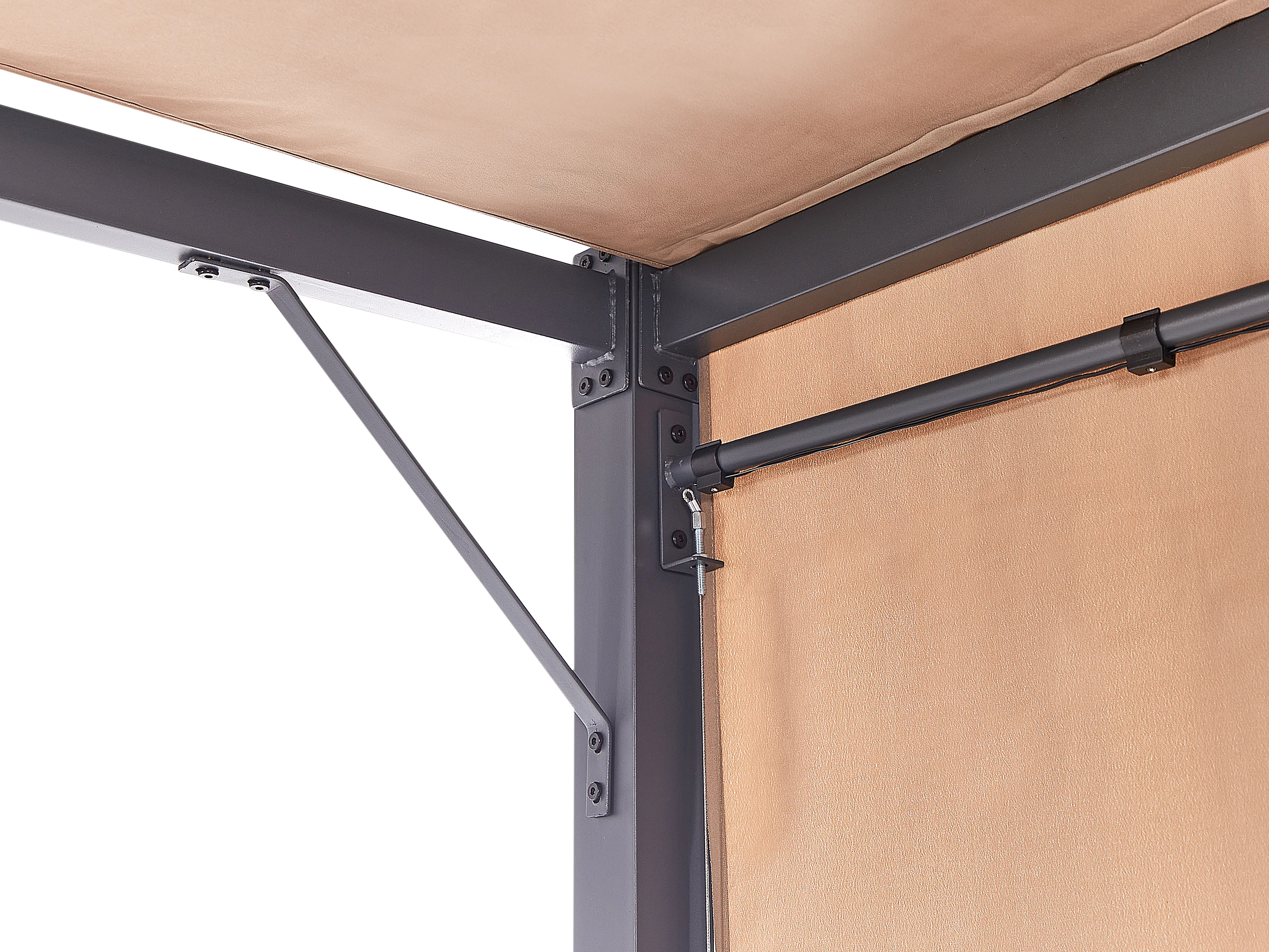 Paviljoen LED PARGA Metaal 310 cm 310 cm Bruin