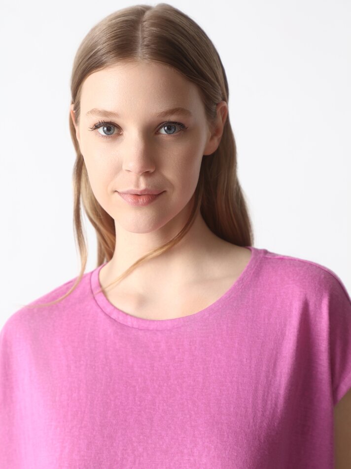 Vestido com nó lateral - Rosa