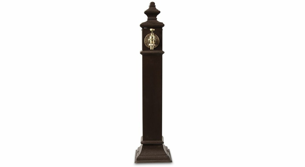 Fontaine de jardin métal marron 19x19x79cm
