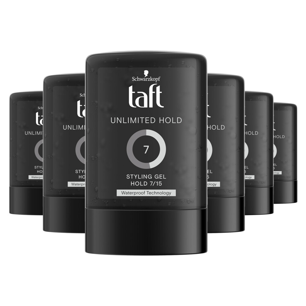 6x Taft Men Power Gel Unlimited Hold 7300 ml