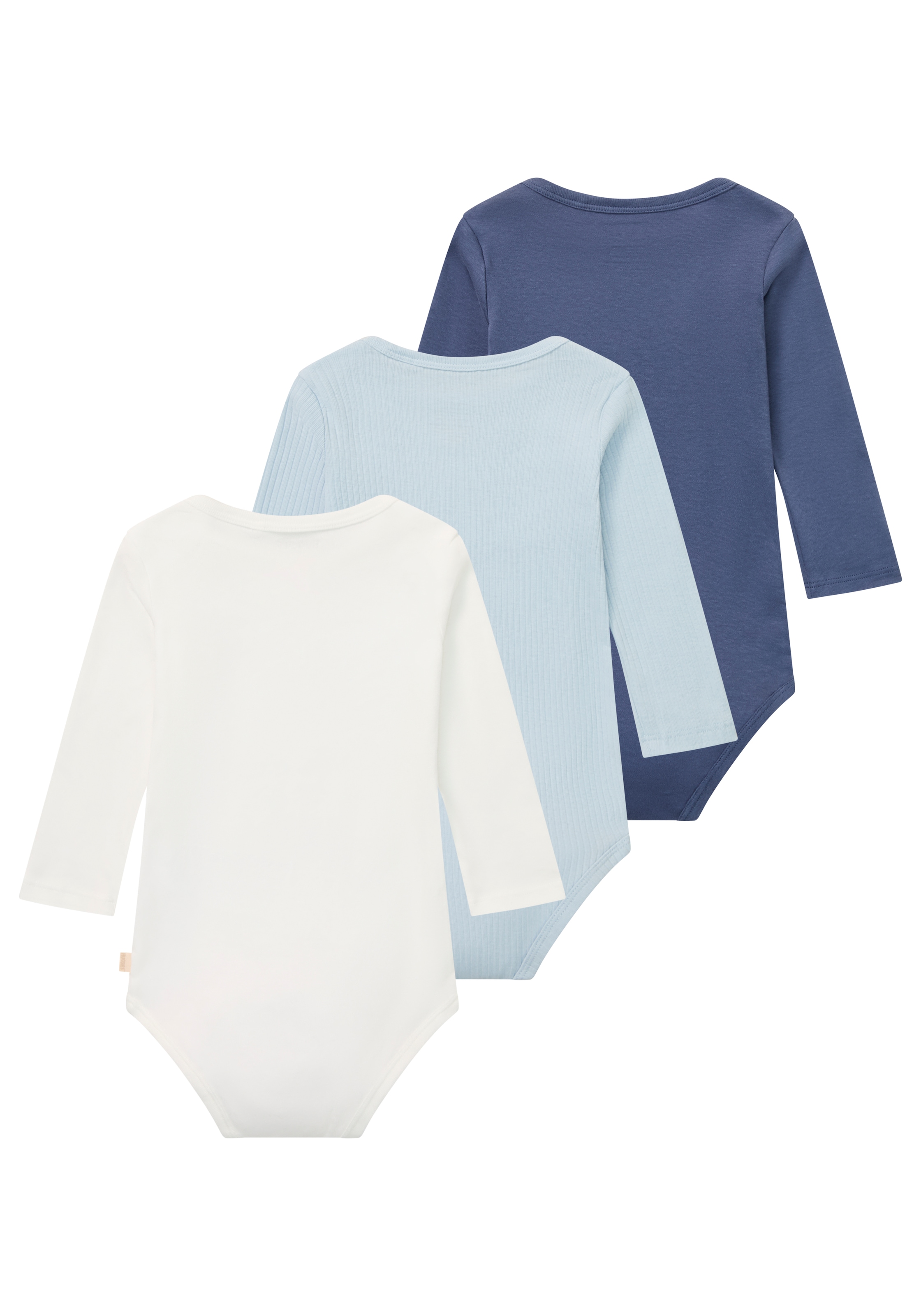 HUGGIES babywear Langarmbody »HUGB 3PK BODYSUIT«, 3 Stk. 3er-Pack, in Ripp-Optik