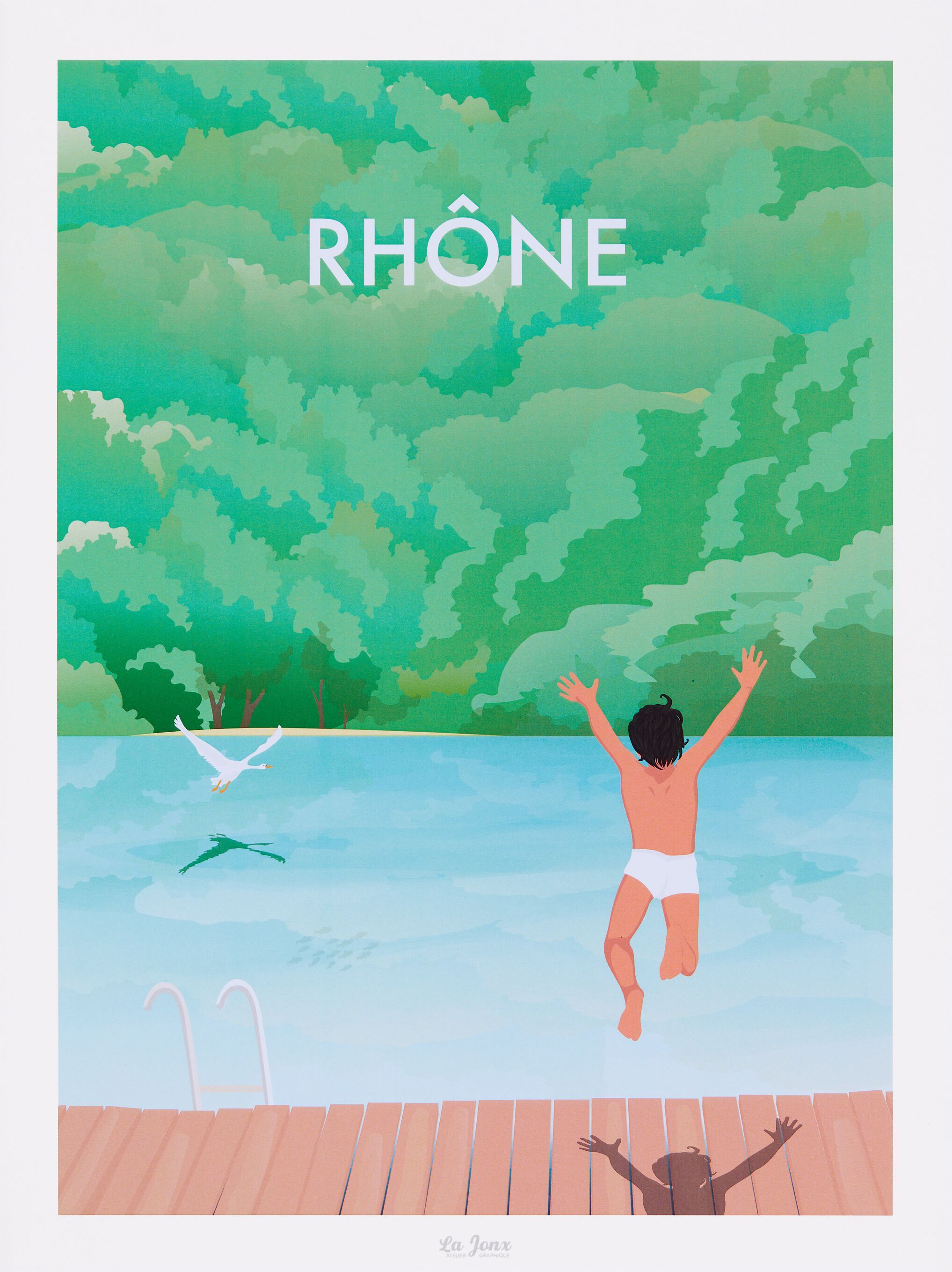 La Jonx RHONE Poster - B: 30.0 cm x T: 0.1 cm x H: 40.0 cm