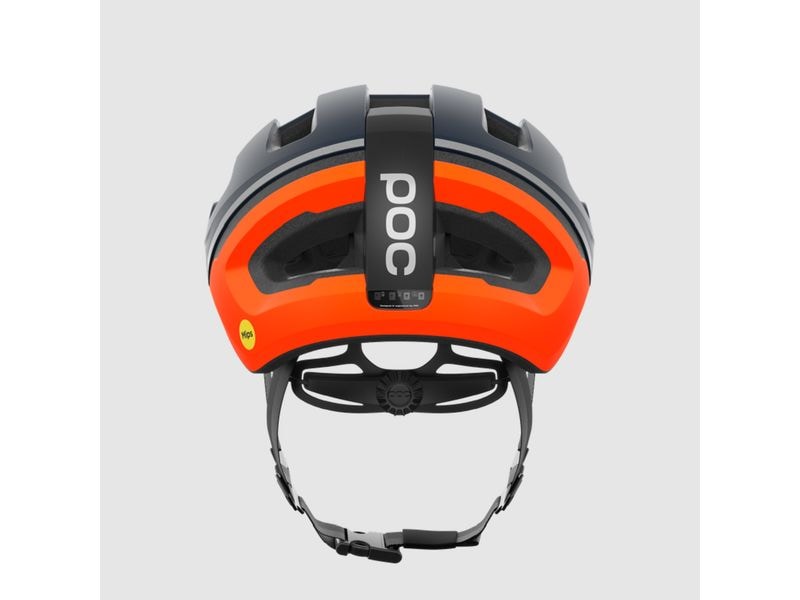 POC Helm Omne Beacon MIPS Dunkelblau Matt/Orange, L Fahrradhelm