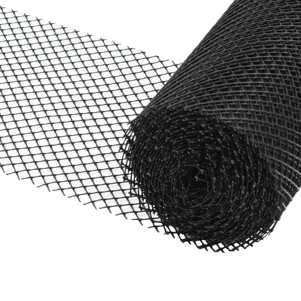 vidaXL 4 stuks dakgootbeschermingsgaas met bevestigingen, HDPE, 1,08 m²