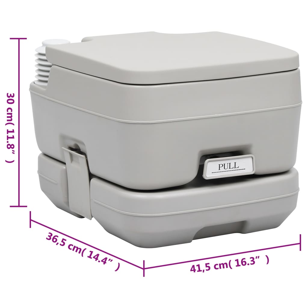 Conjunto de vaso sanitário e pia para camping Vidaxl