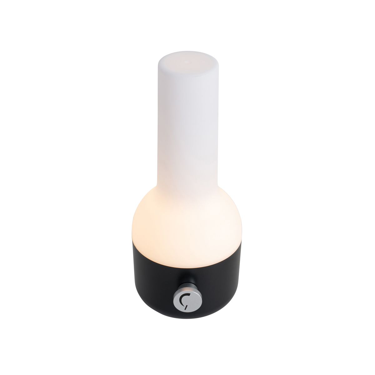 Buiten tafellamp zwart met wit incl. LED oplaadbaar IP44 - Haard