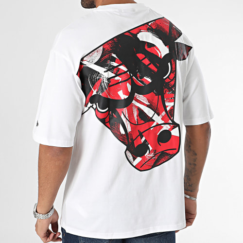 Tee Shirt NBA Large Infill Chicago Bulls 60424478 Blanc