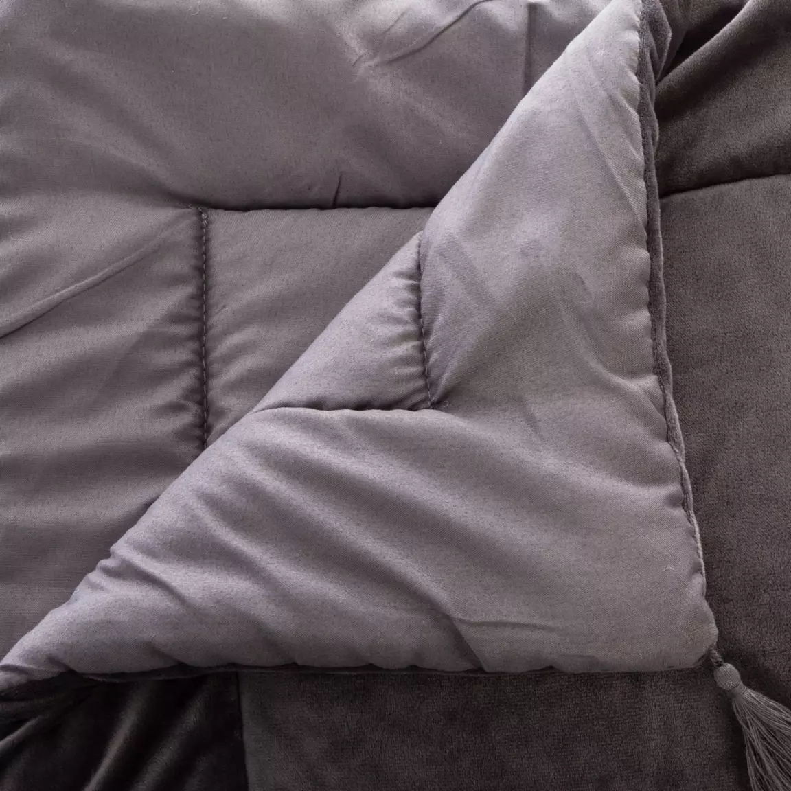Edredon velours (80 x 180 cm) Slow Gris