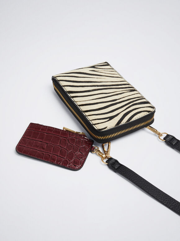 Bolsa de couro para celular - Multicolorida