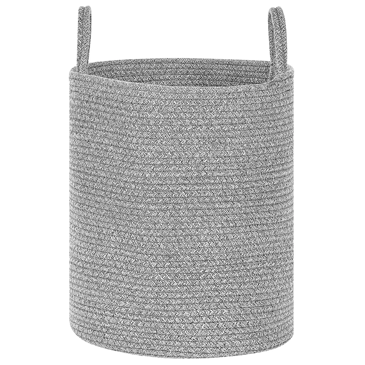 Beliani SARYK - Lot de 2 paniers en coton gris
