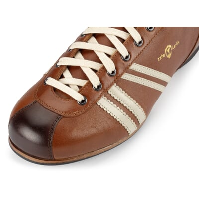 Ledersportschuh, Cognac-Braun