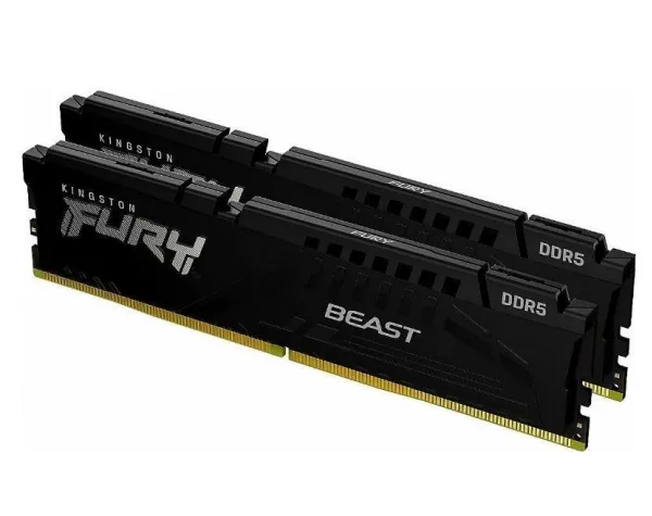 Kingston FURY Beast - DDR5 - sæt - 64 GB: 2 x 32 GB - DIMM 288-PIN - 5200 MHz / PC5-41600 - CL38 - 1.25 V - ikke bufferet - on-die ECC