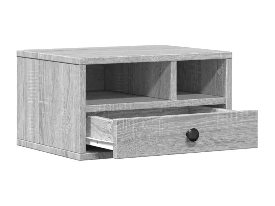Support d'imprimante sonoma gris 40x32x22,5cm bois d'ingénierie