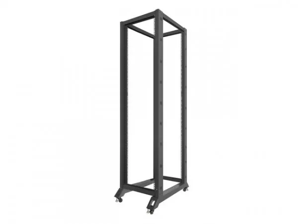 Lanberg - Rack åben ramme - 600 x 1000 mm - fritstående, gulvstående - sort, RAL 9004 - 42U - 19